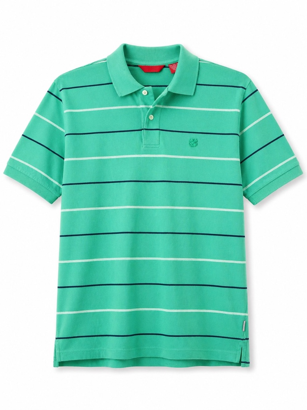 Izod Teal Green Stripe Polo Shirt